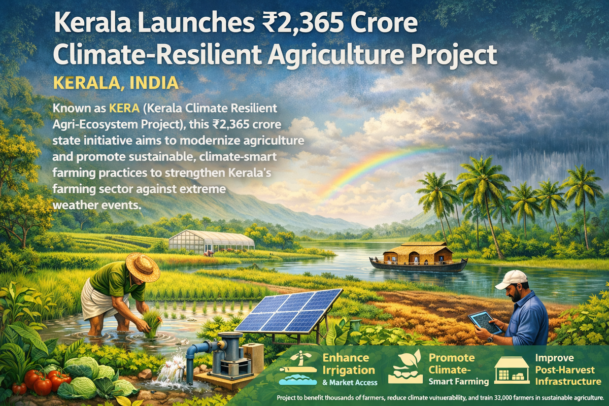 Kerala Launches ₹2,365 Crore Climate-Resilient Agriculture Project