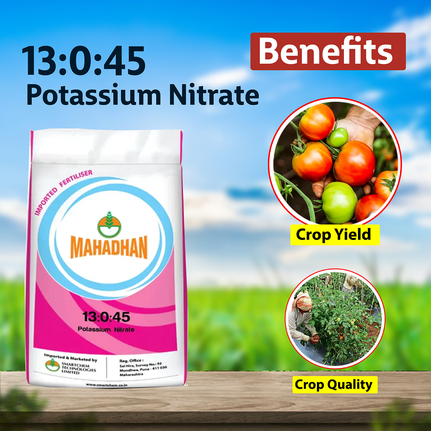 Mahadhan 13:0:45 Fertilizers - 1 KG - Agriplex