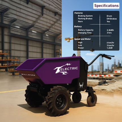 Bullwork Electric Wheelbarrow - Bucket