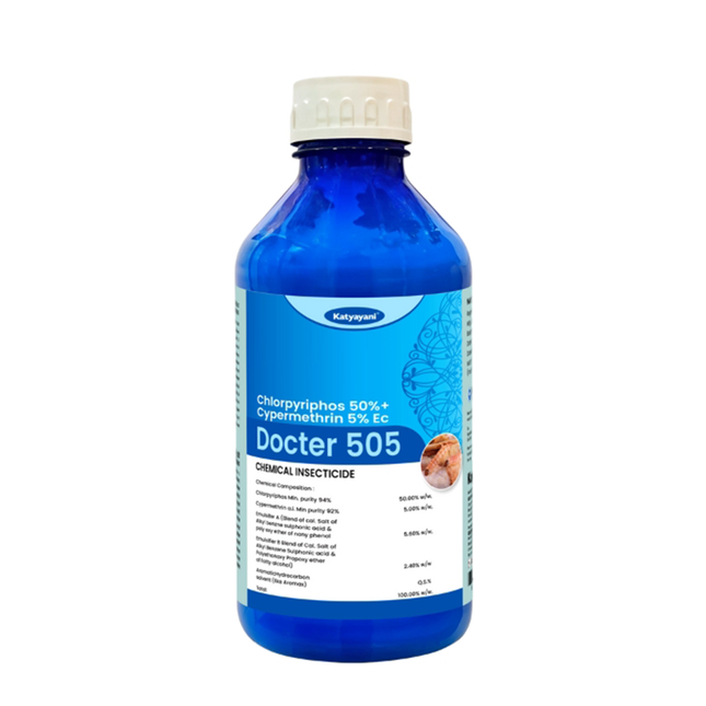 Katyayani Docter 505 | Chlorpyriphos 50% + Cypermethrin 5% Ec | Chemical Insecticide