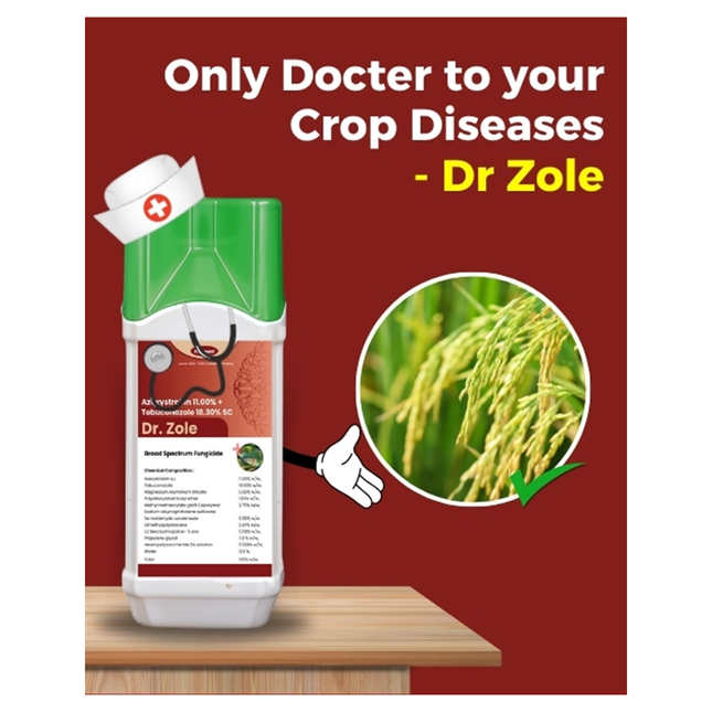 Katyayani Dr. Zole | Azoxystrobin 11% + Tebuconazole 18.3% Sc | Chemical Fungicide