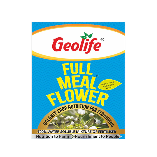 Geolife Full Meal Flower Water Soluble Fertilizer - 500 GM