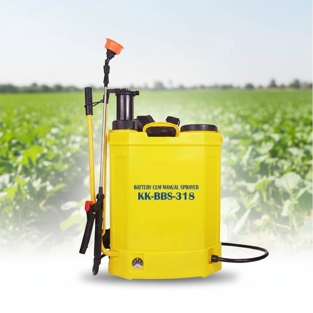 Kisankraft 18L Knapsack Sprayer Manual Cum Battery, KK-BBS-318