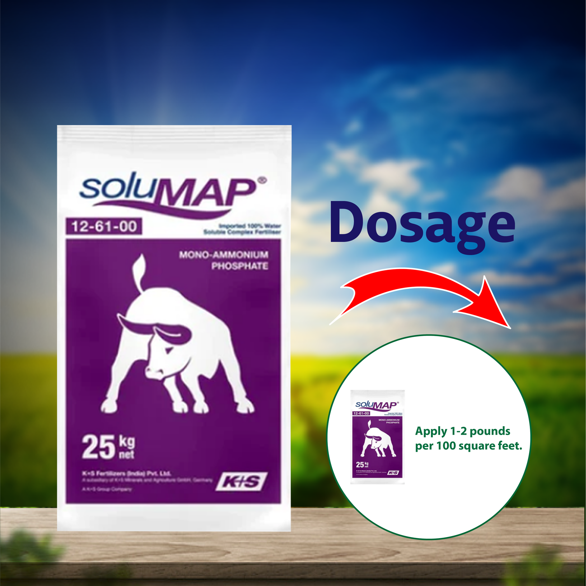 K+S SoluMAP 12:61:0 Fertilizers - 1 KG - Agriplex