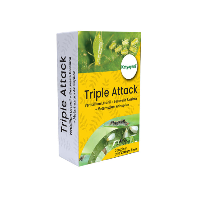 Katyayani Triple Attack | Verticillium Lecanii + Beauveria Bassiana + Metarhizium Anisopliae | Bio Pesticide