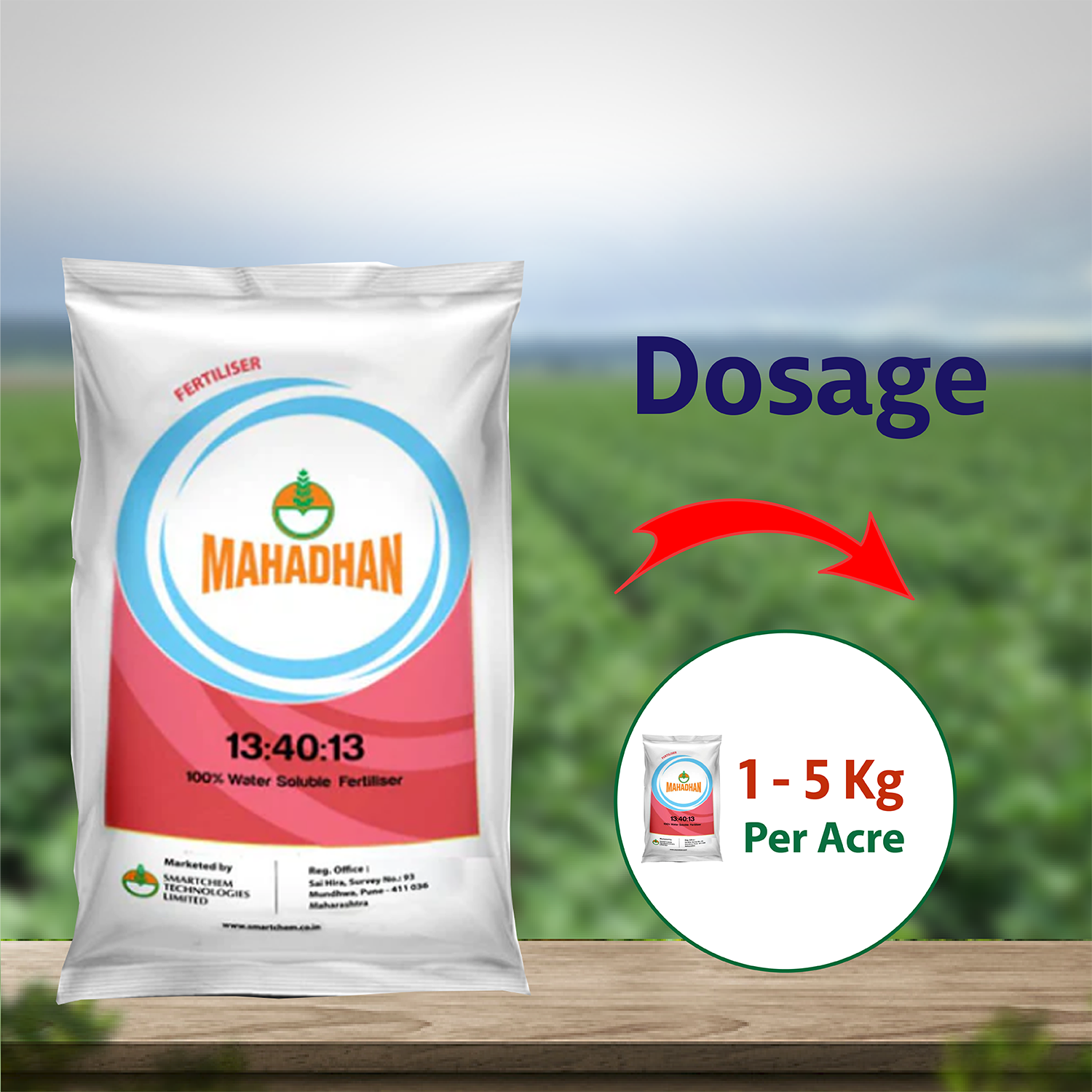 Mahadhan 13:40:13 Fertilizer - 1 KG - Agriplex