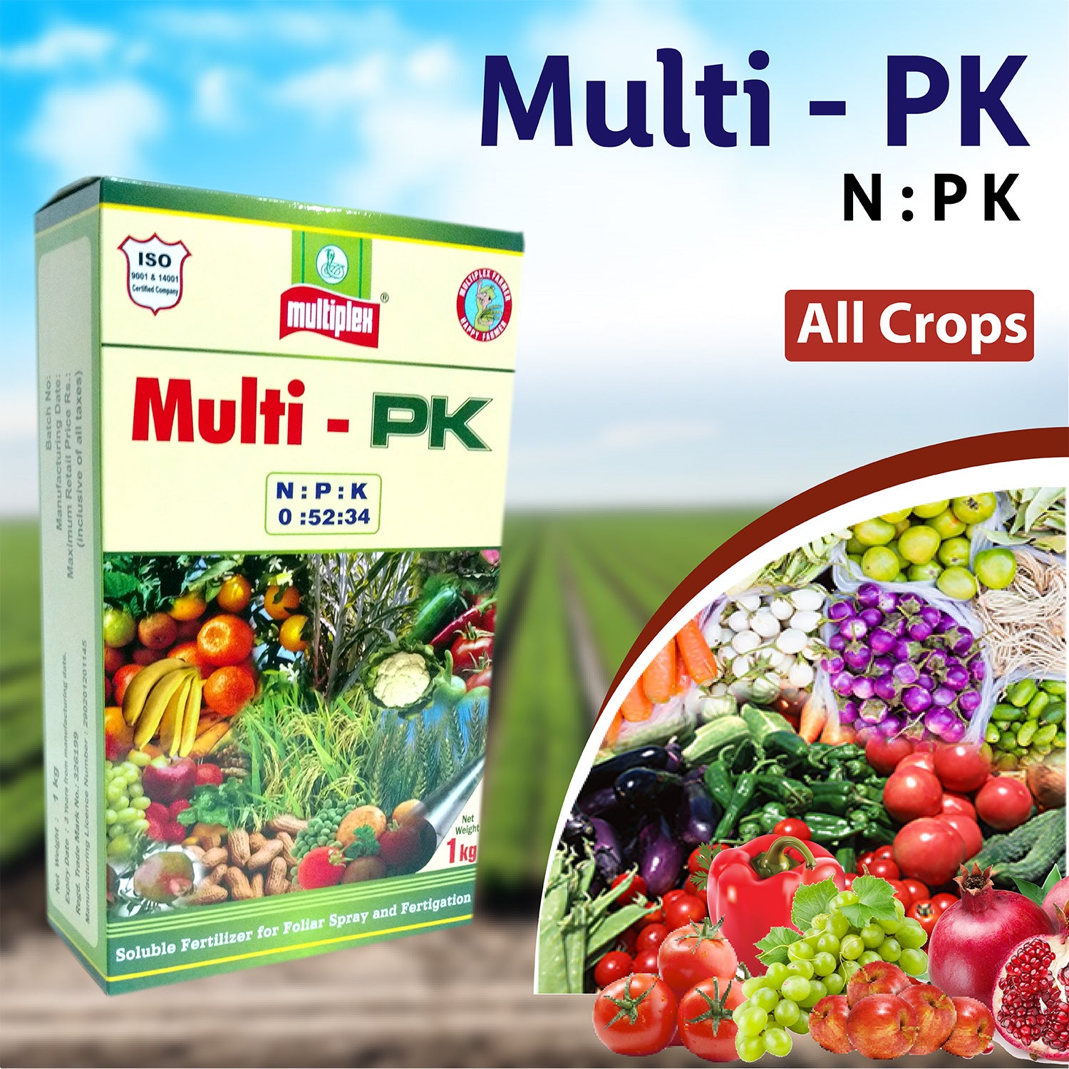 Multiplex Multi Pk (0:52:34) Fertilizer - Agriplex