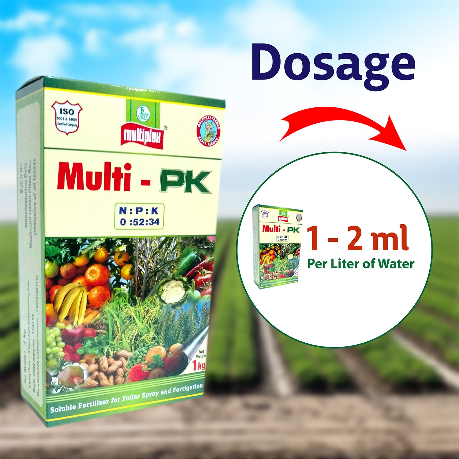 Multiplex Multi Pk (0:52:34) Fertilizer - Agriplex