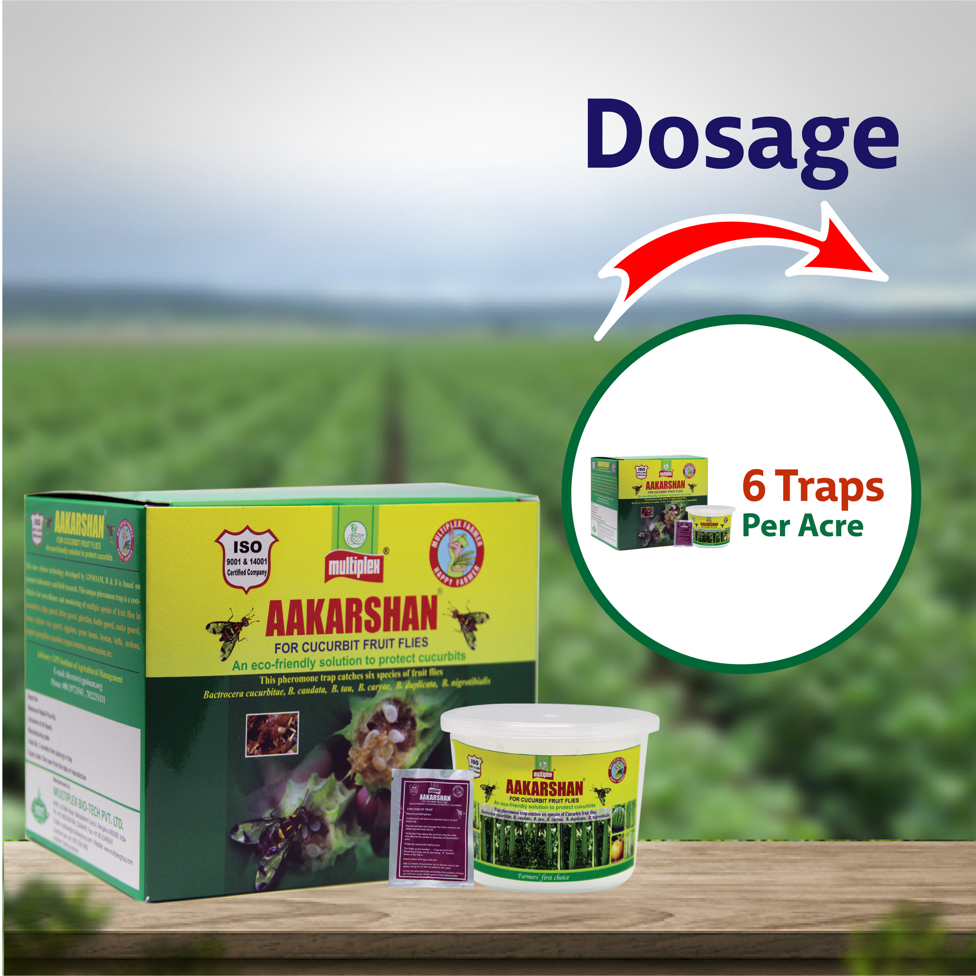 Aakarshan for Pheromone Trap Cucurbits Fruit Flies Dosage