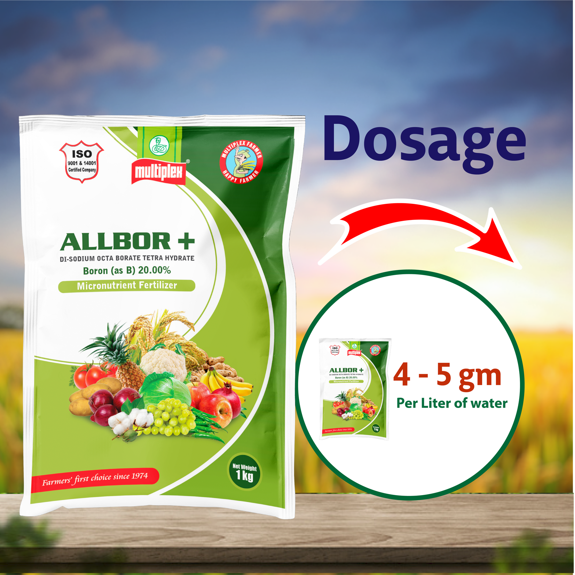 Multiplex Allbor +  (Boron 20%) Dosage