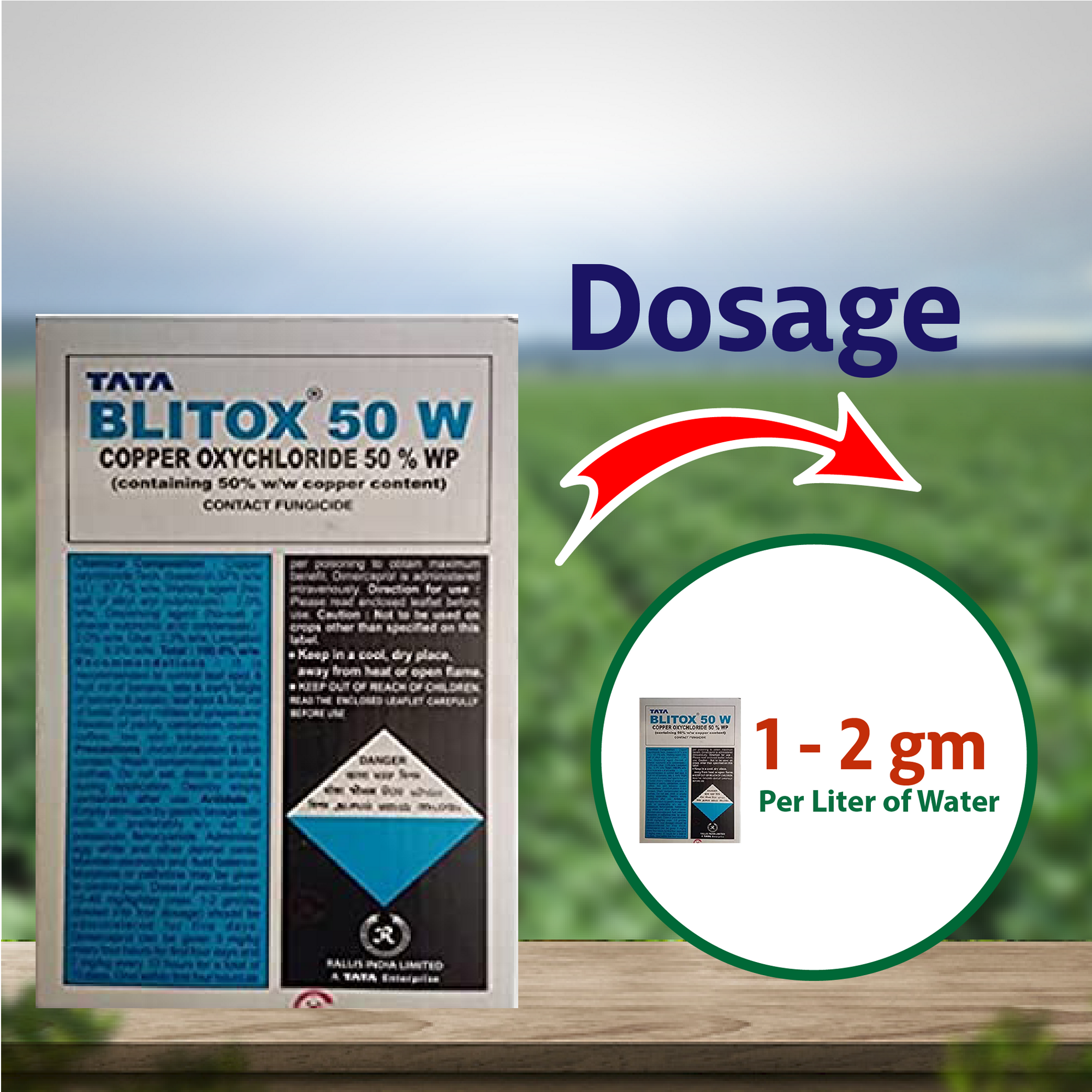 Tata Blitox Fungicide - 500 GM - Agriplex
