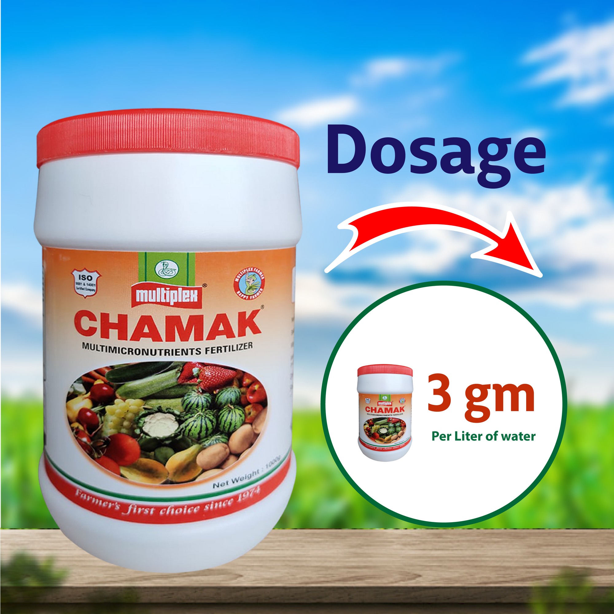 Multiplex Chamak (Calcium Fertilizer) Dosage