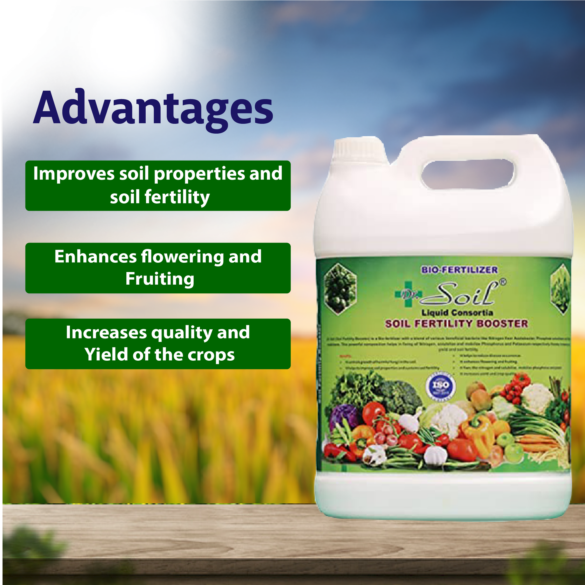 Dr. Soil Fertility Booster Liquid Consortia - 5 LT Advantages