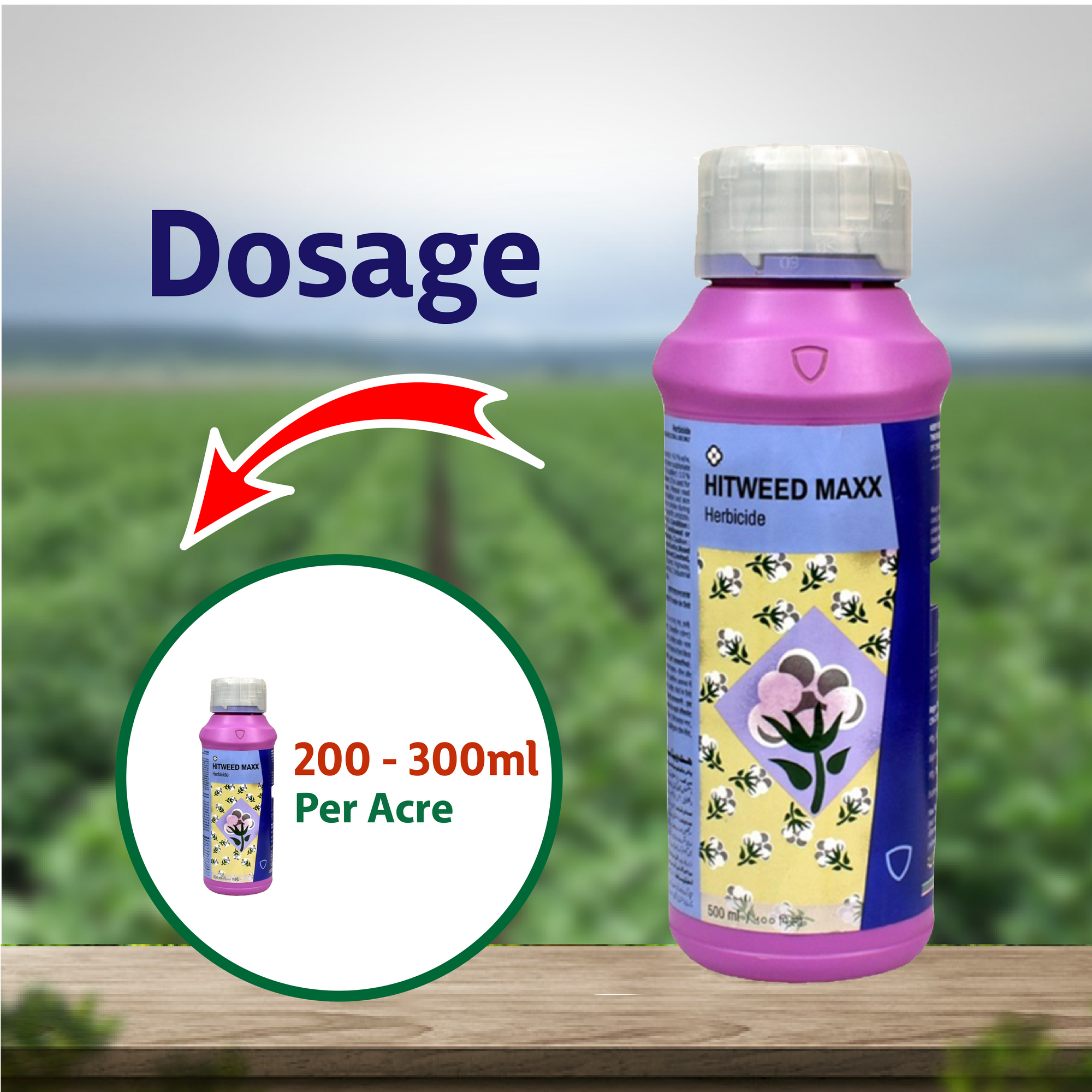 Godrej Hitweed Maxx Herbicide - 500 ML Dosage