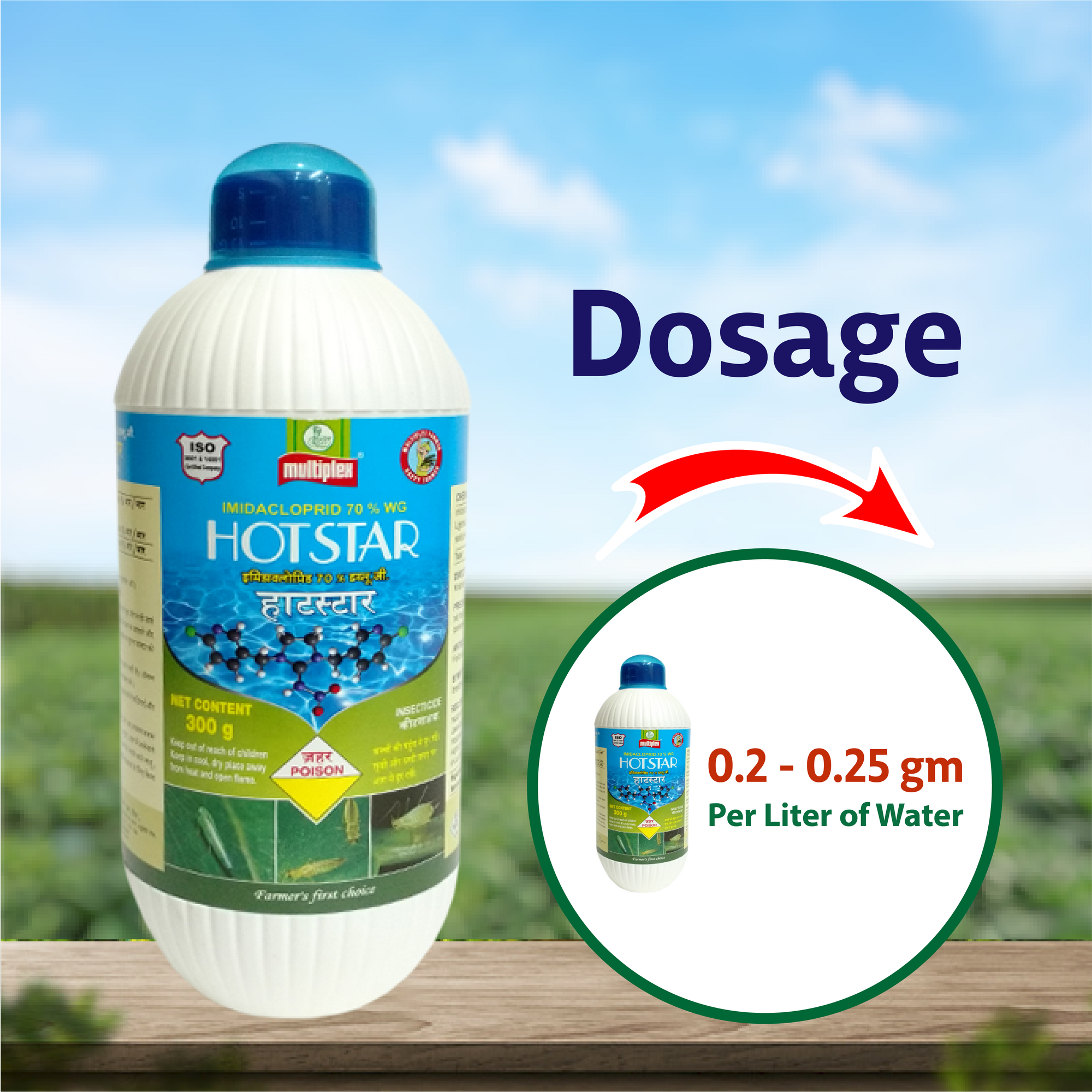 Multiplex Hotstar (Imidaclprid 70% WG) Insecticde Dosage