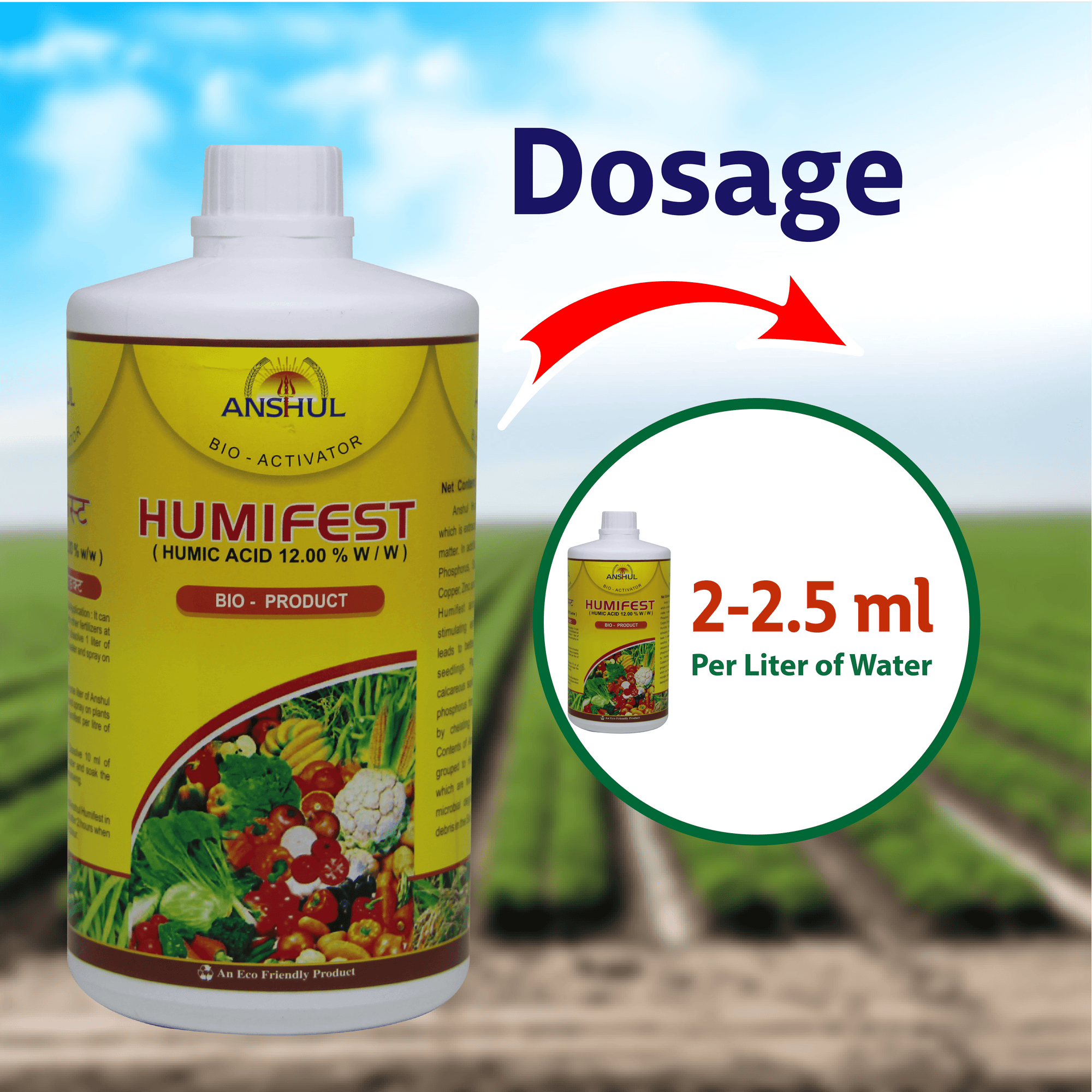 Anshul Humifest (Humic Acid 12% W/W) Dosage