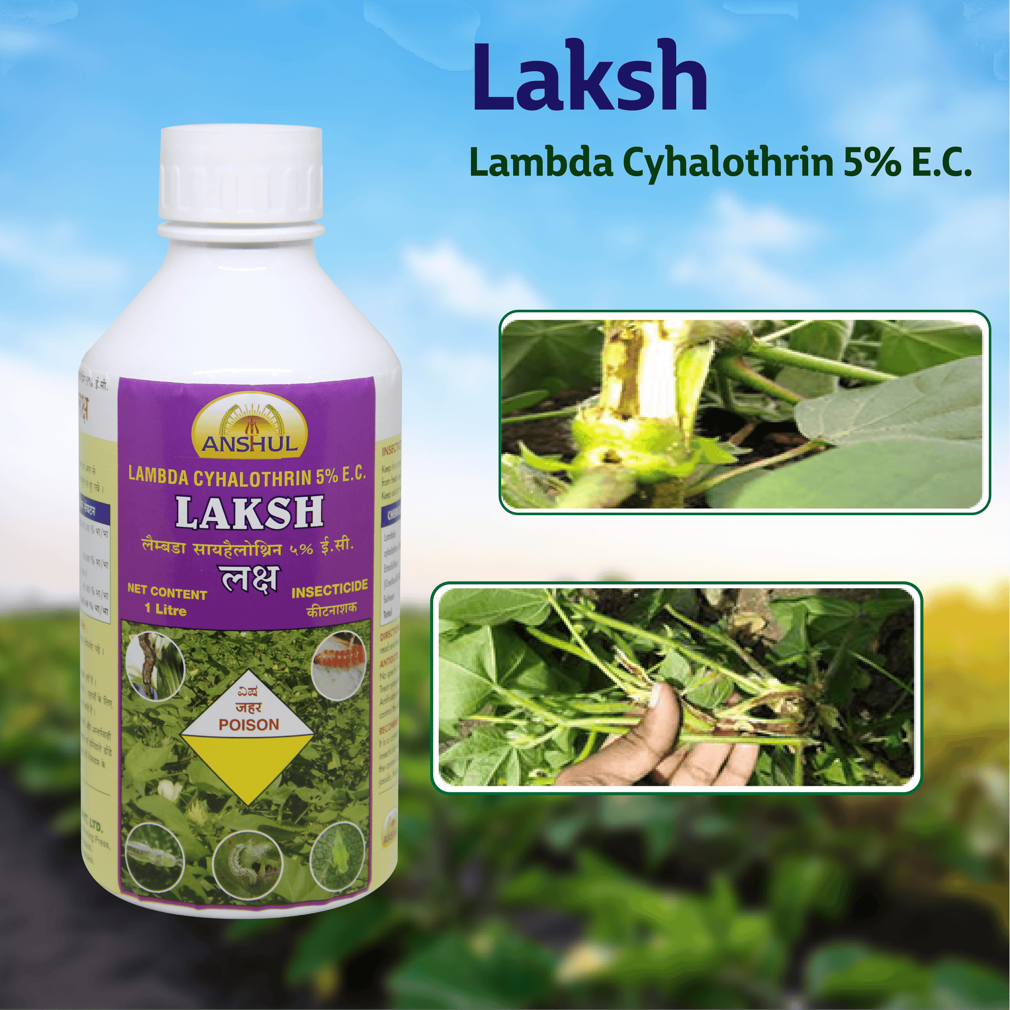 Anshul Laksh (Lambda cyhalothrin 5% EC) Insecticide