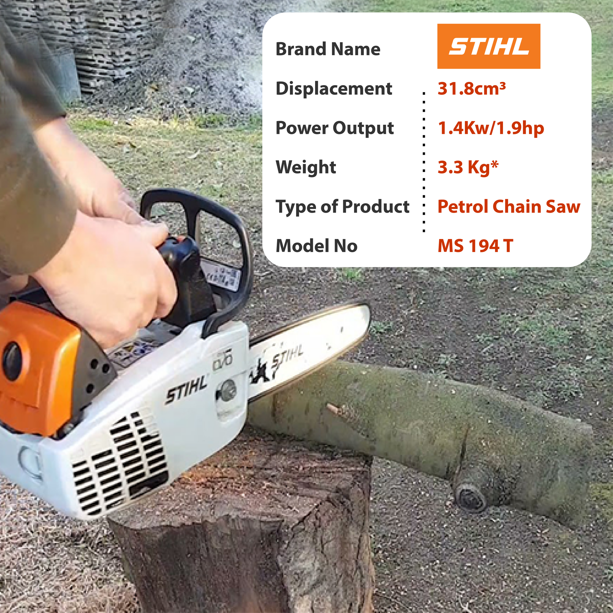 STIHL MS 194 T Chainsaw - Agriplex