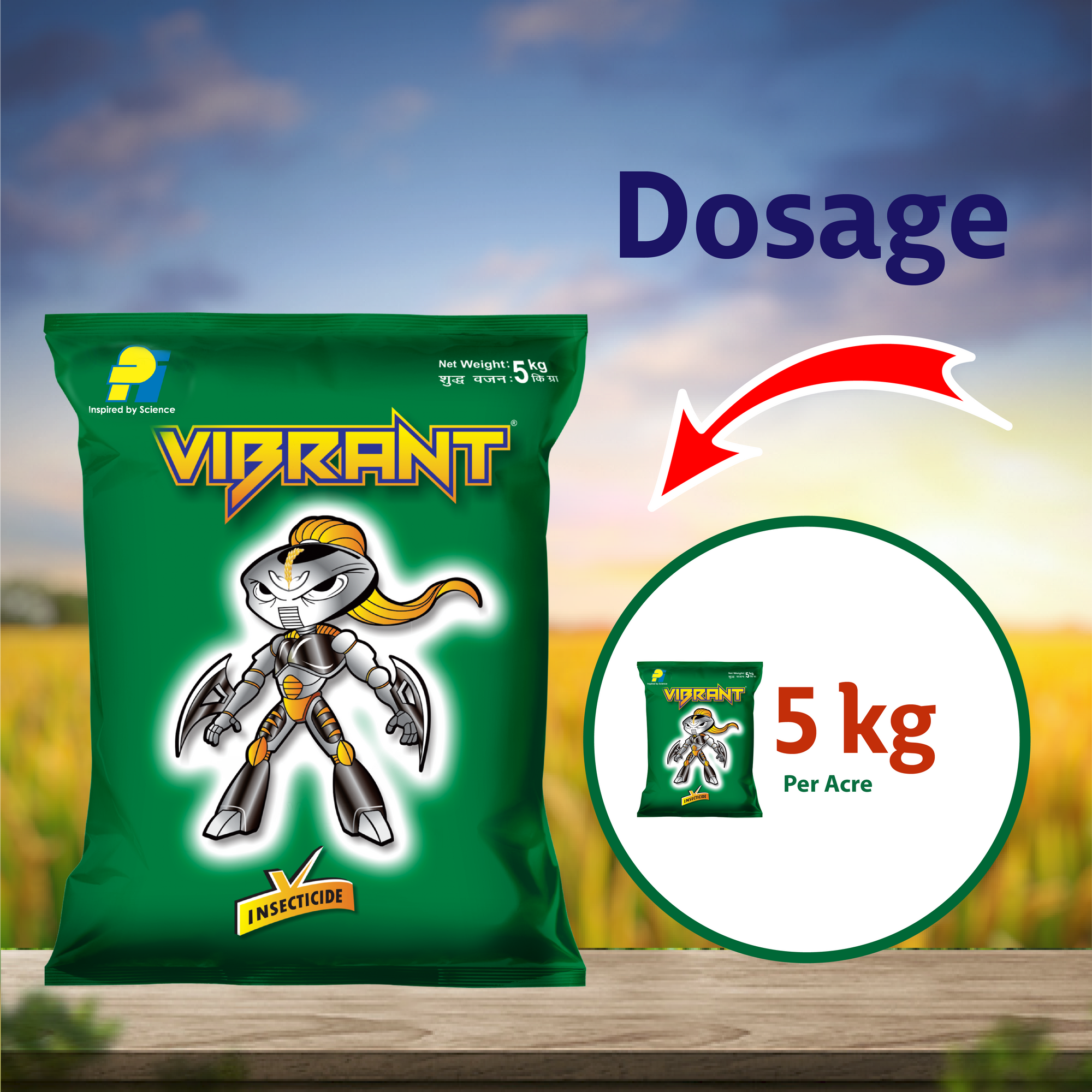 PI Vibrant Insecticide - 1 KG Dosage