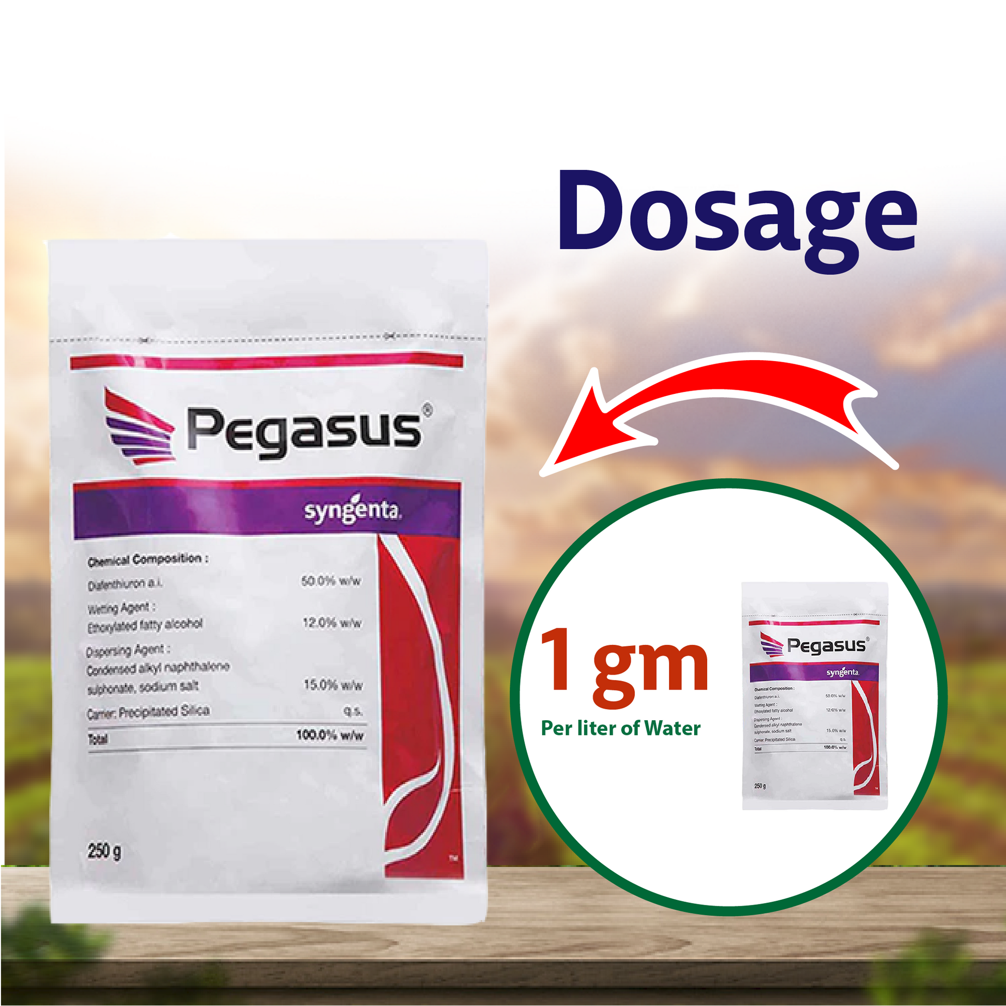 Syngenta Pegasus (Diafenthiuron 50%WP) Insecticide Dosage