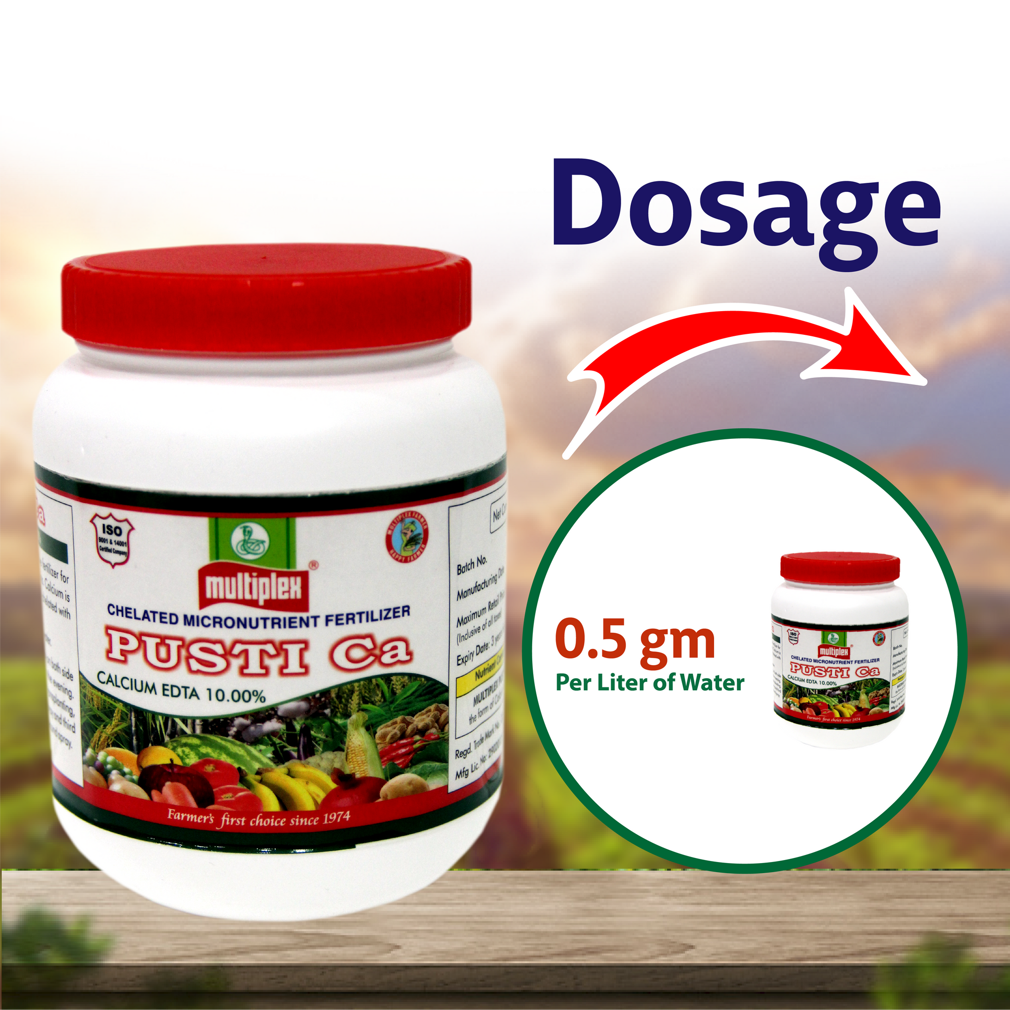 Multiplex Pusti Ca (Calcium EDTA 10%) Dosage
