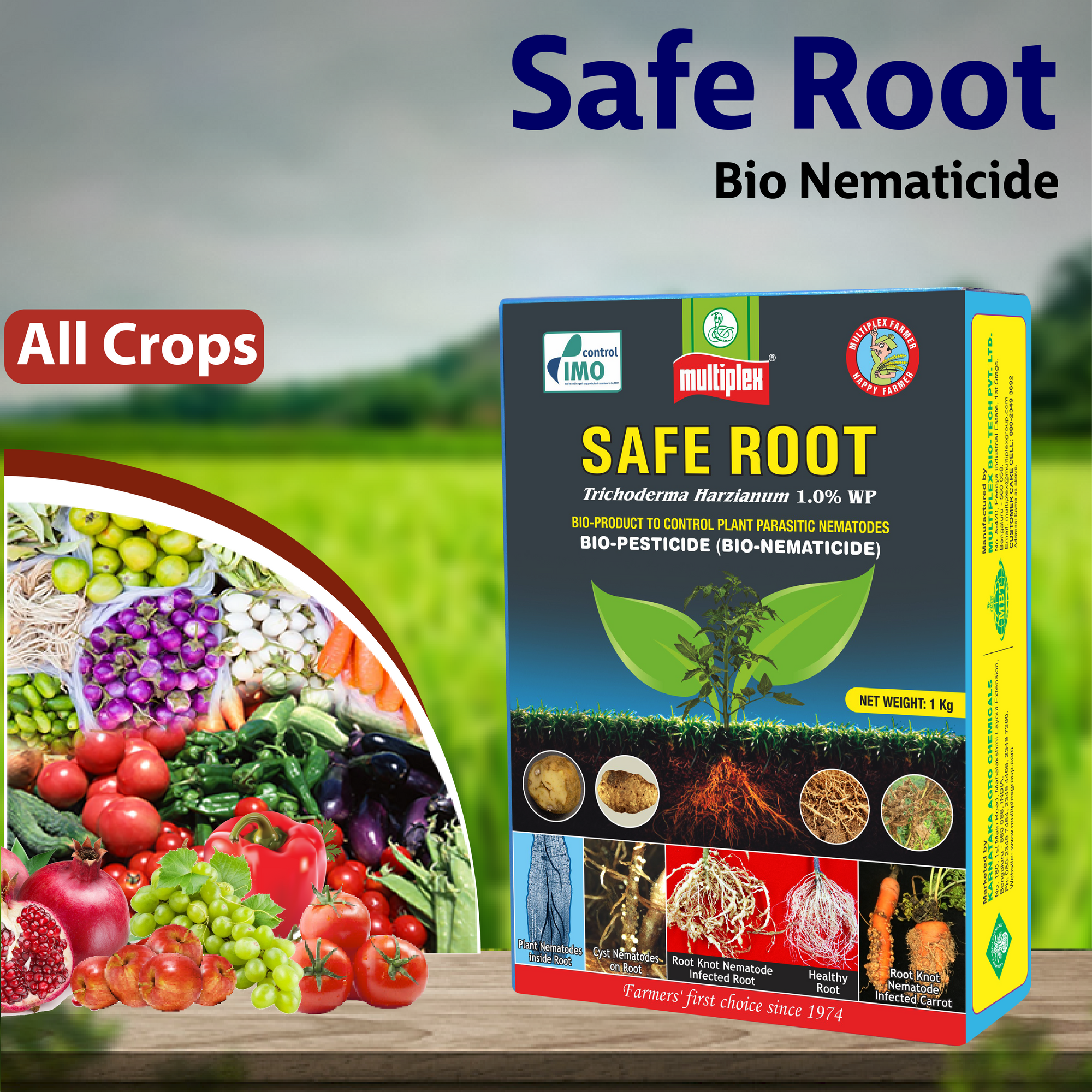 Multiplex Safe Root (Bio Nematicide) - 1 KG Crops