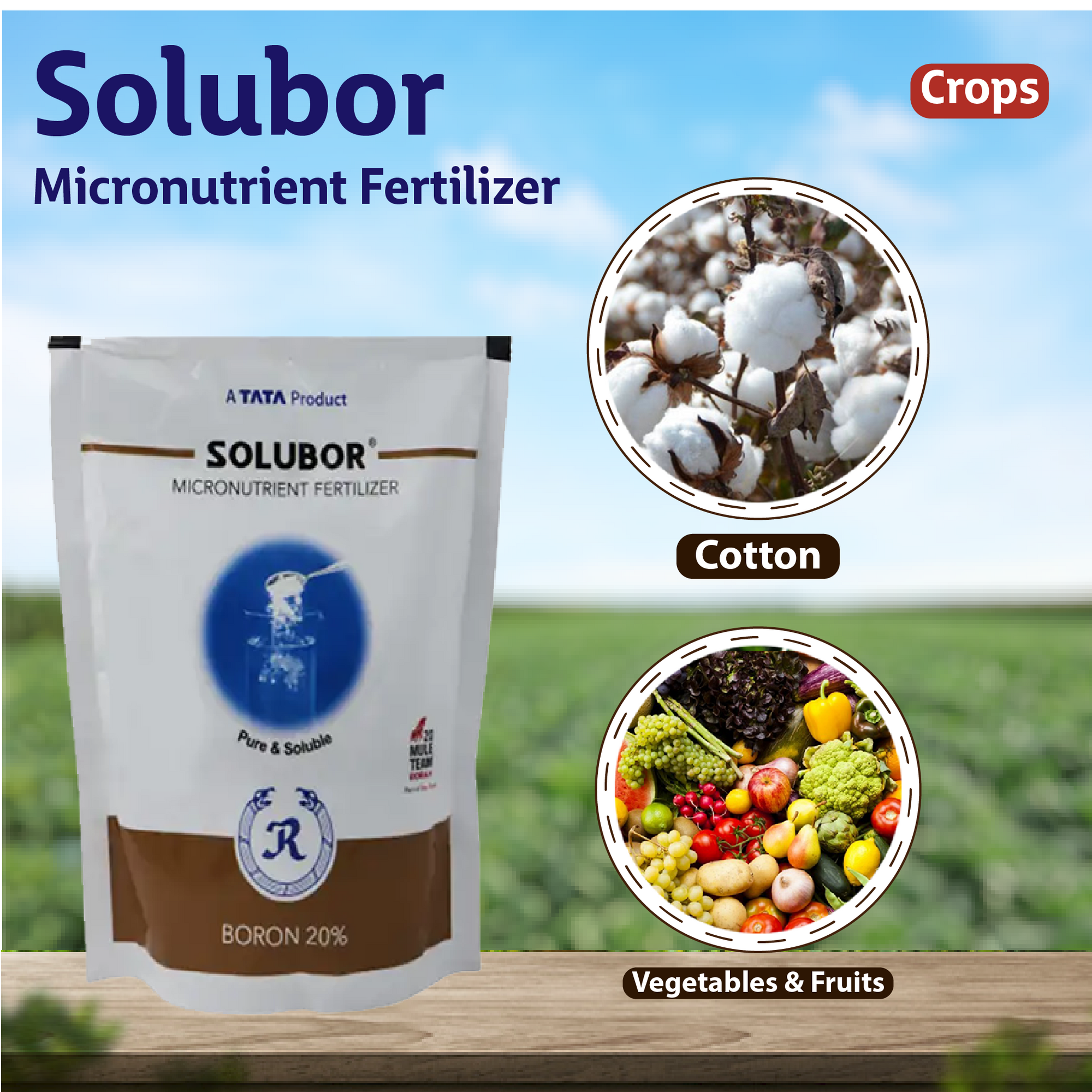 Tata Solubor (Boron 20%) Micronutrient Fertilizer - Agriplex