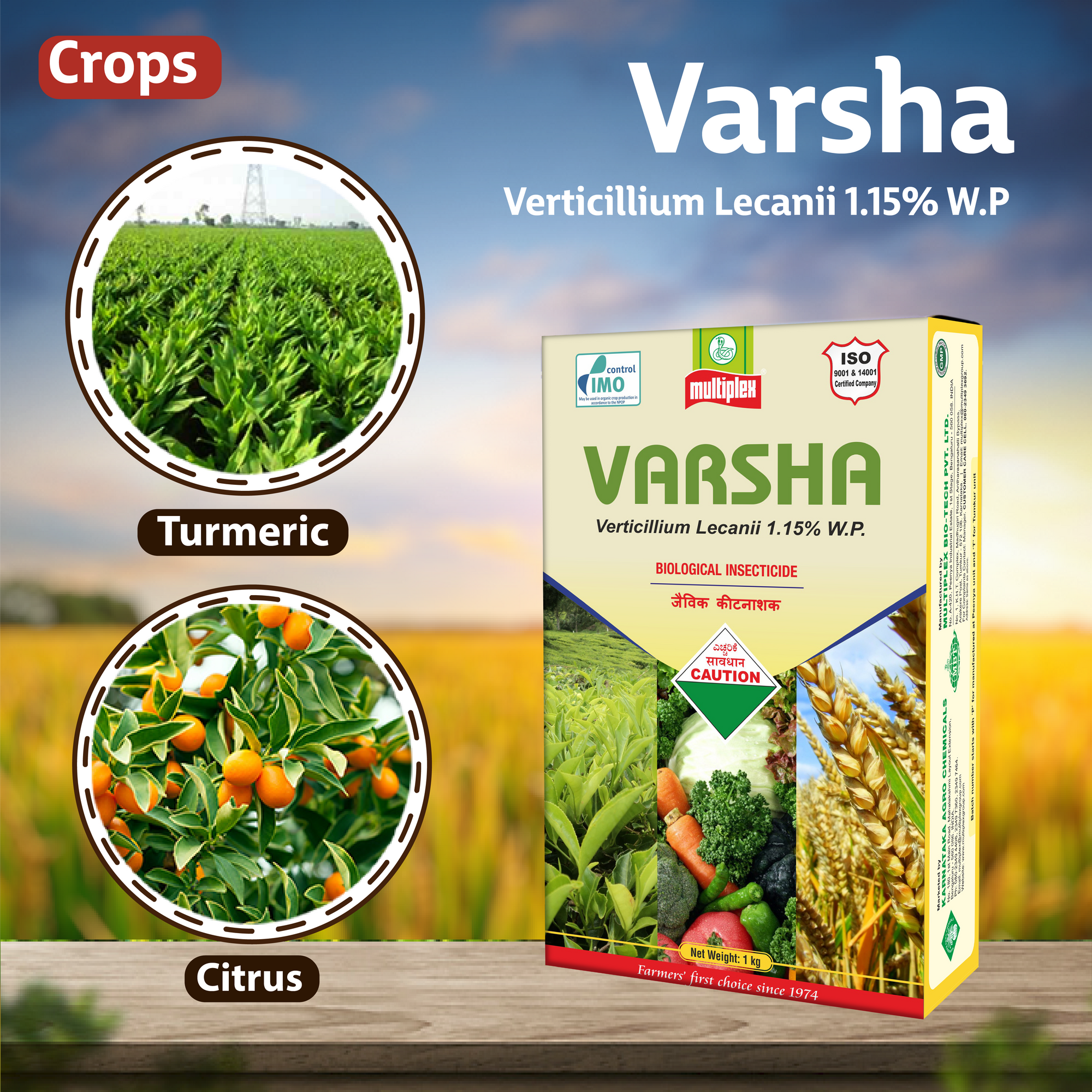 Multiplex Varsha (Verticillium lecanii) Powder -1 KG Crops
