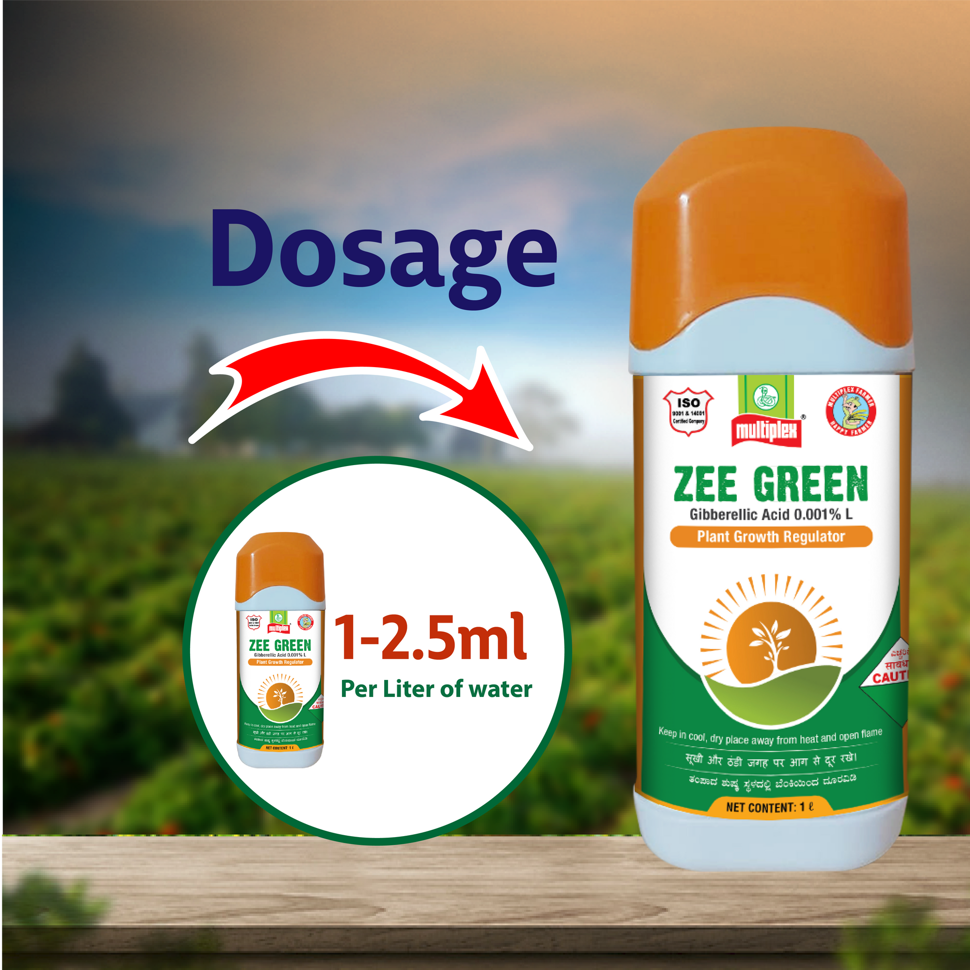 Multiplex Zee Green (Gibberellic Acid) Dosage